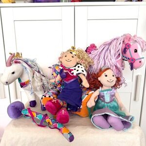 Groovy Girls Dreamtastic Royal Lot Princess Dolls Horses Throne Accessories